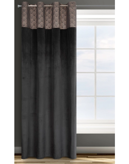 Zdjęcie: Zasłona gotowa D91 Agnes 140x250 cm czarny EUROFIRANY
