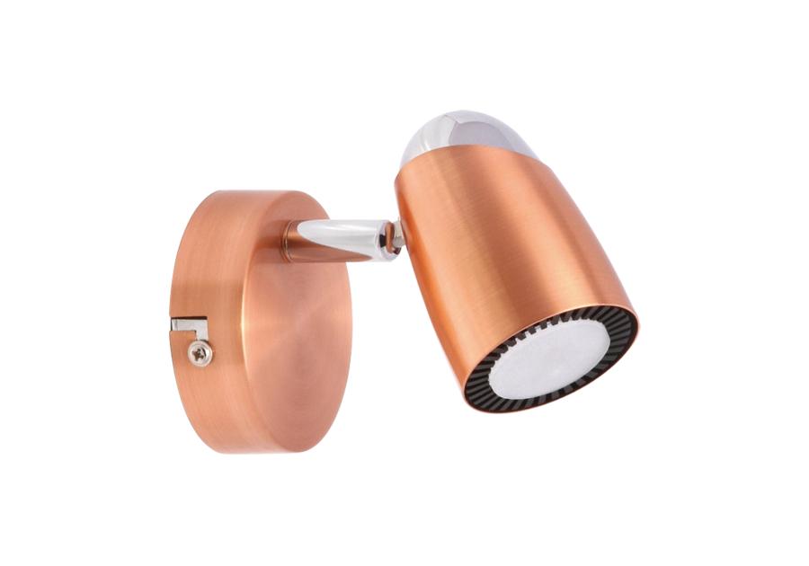 Zdjęcie: Oprawa ścienno-sufitowa SMD LED Ruda Led 1C WW kolor miedziany/chrom 6 W STRUHM