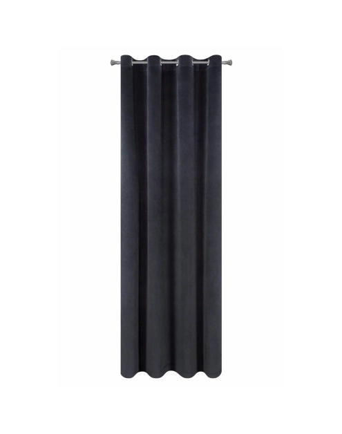 Zdjęcie: Zasłona Morena 140x250 cm grafitowa na przelotkach EUROFIRANY