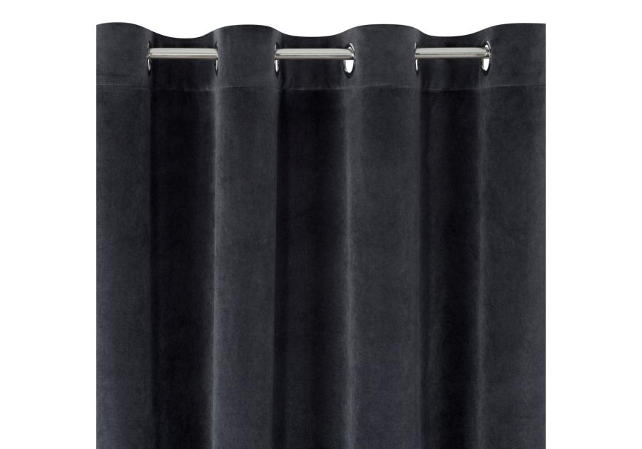 Zdjęcie: Zasłona Morena 140x250 cm grafitowa na przelotkach EUROFIRANY