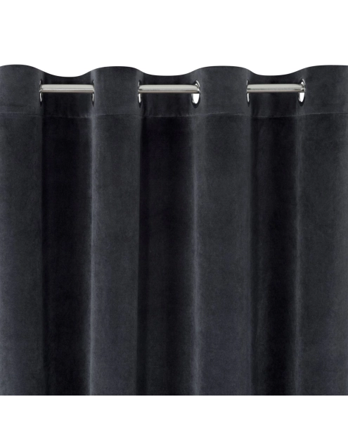 Zdjęcie: Zasłona Morena 140x250 cm grafitowa na przelotkach EUROFIRANY