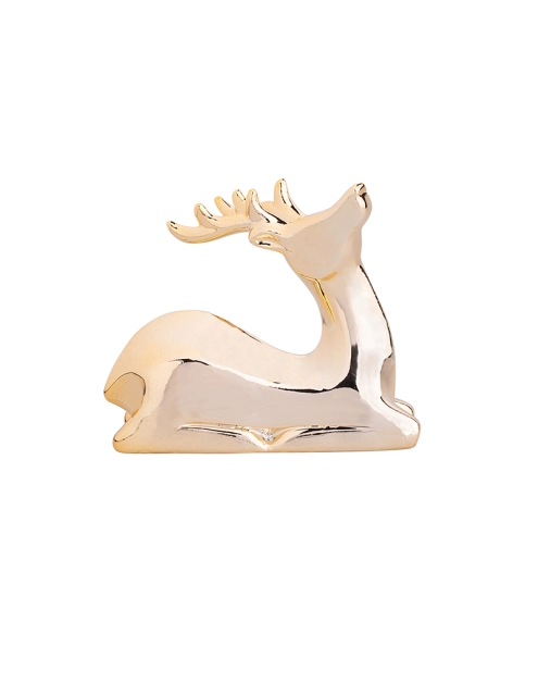 Zdjęcie: Figurka porcelanowa Renifer Modern 11x4,5x9,5 cm złota ALTOMDESIGN