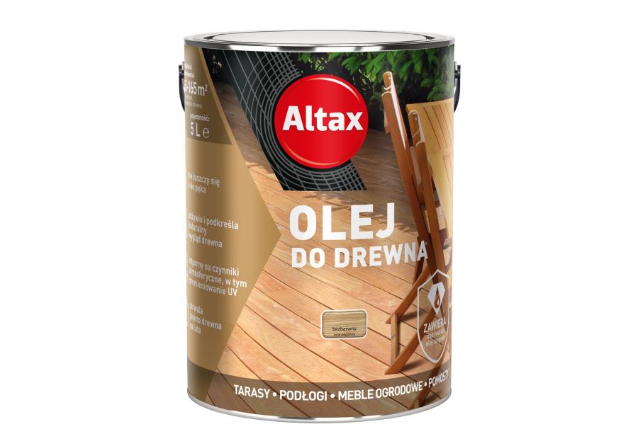 Zdjęcie: Olej do drewna 5 L bezbarwny ALTAX