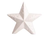Zdjęcie: Figurka porcelanowa Gwiazdka wytłaczana 18,5x7,5x18 cm ALTOMDESIGN