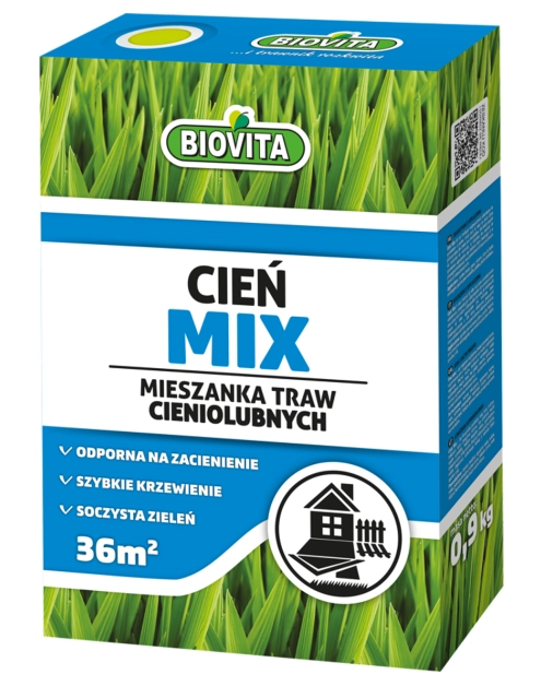 Zdjęcie: Mieszanka nasion traw cieńmix 0,9 kg BIOVITA
