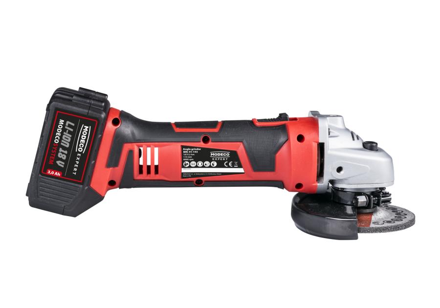 Zdjęcie: Szlifierka kątowa 18 V, 115 mm bez akumulatorów i ładowarki MODECO EXPERT