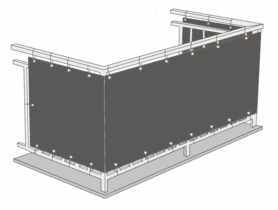 Mata Balkonowa 0,90x3,00 m grafitowa DECOMAT