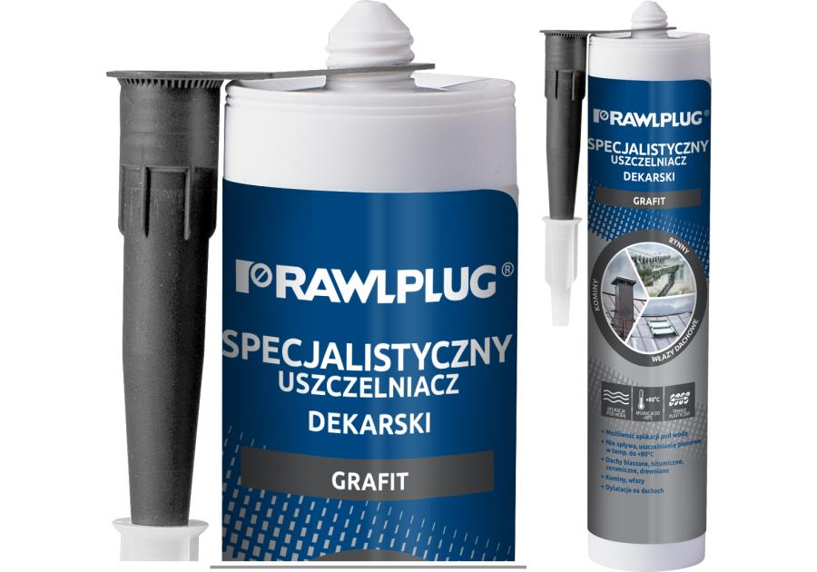 Zdjęcie: Uszczelniacz dekarski specjalistyczny żywiczny R-SL-DEK-SPEC grafitowy 300 ml RAWLPLUG