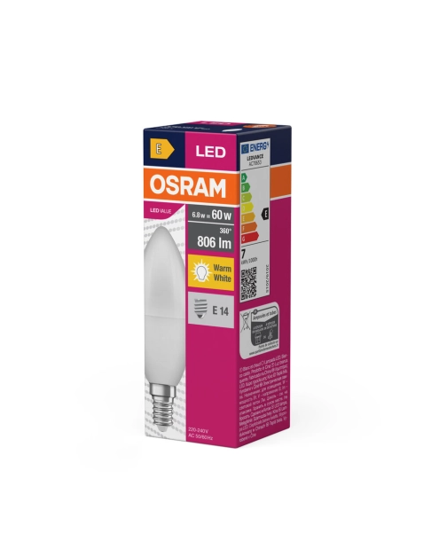 Zdjęcie: Lampa LED Value Classic B 6,8 W 827 Frosted E14 OSRAM