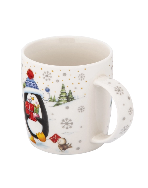 Zdjęcie: Kubek baryłka szeroka 400 ml dekoracja pingwinek ALTOM DESIGN