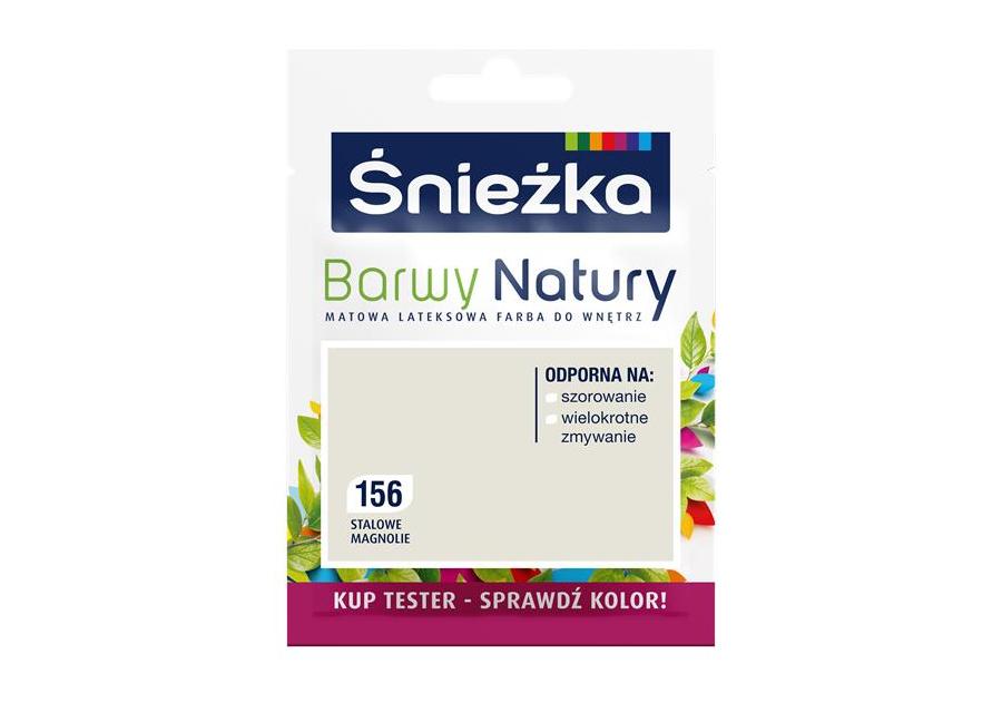 Zdjęcie: Tester koloru Barwy Natury stalowa magnolia 156 25 ml ŚNIEŻKA