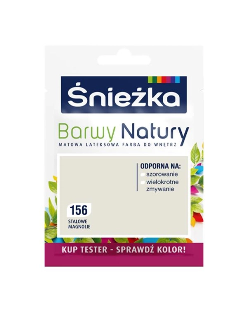 Zdjęcie: Tester koloru Barwy Natury stalowa magnolia 156 25 ml ŚNIEŻKA