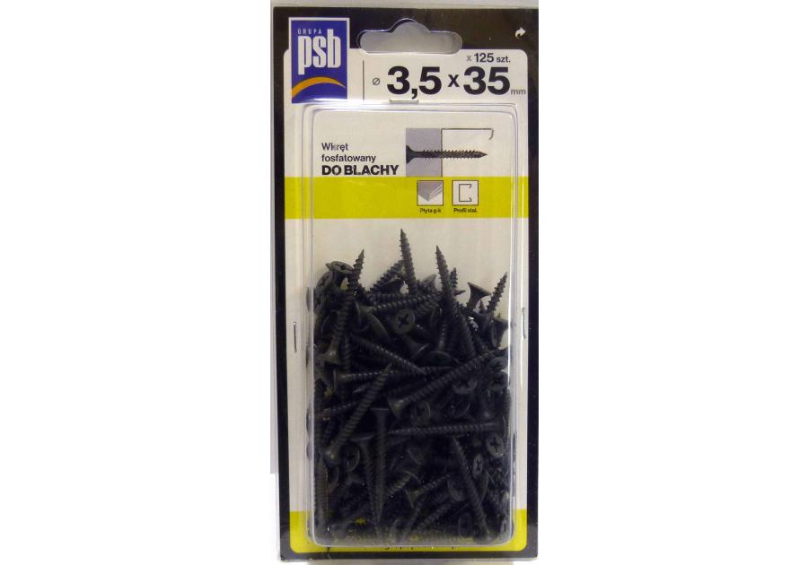 Zdjęcie: Wkręt fosfatowany do blachy 3,5x35 mm -125 szt. SILA