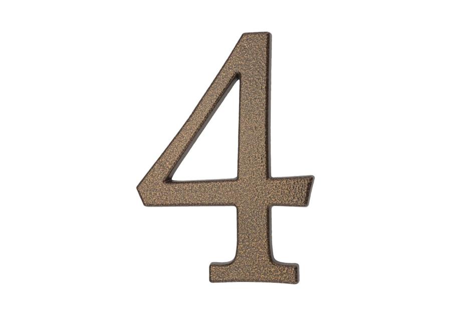 Zdjęcie: Cyfra aluminiowa 4 złoty brąz 190 mm METRO