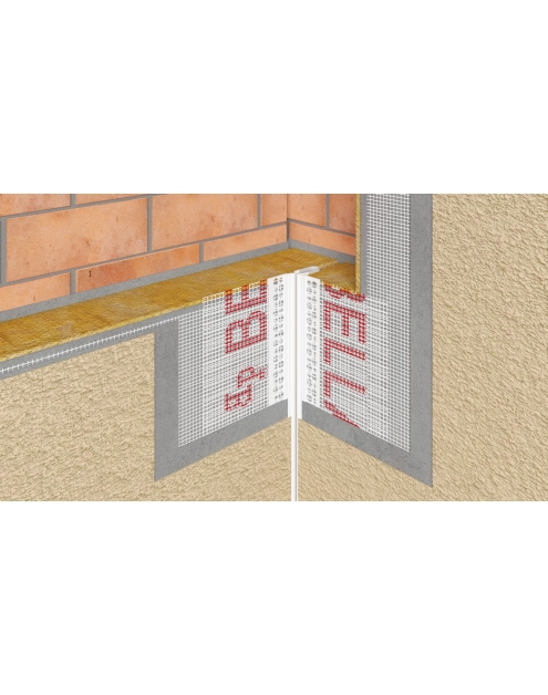 Zdjęcie: Listwa PVC dylatacyjna typu "V", kątowa BP16 L250 biała membrana BELLA PLAST