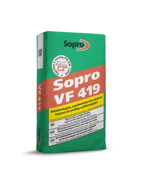 Zdjęcie: Zaprawa do podłóg elastyczna szybkowiążąca VF 419 SOPRO