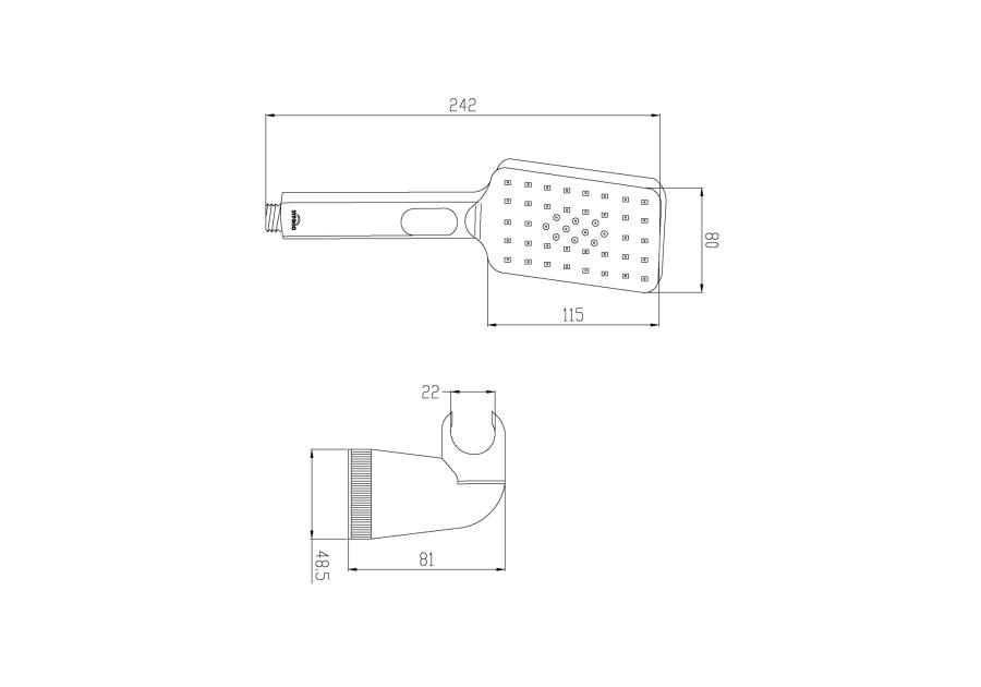 Zdjęcie: Zestaw natryskowy 1-punktowy Nyks INVENA