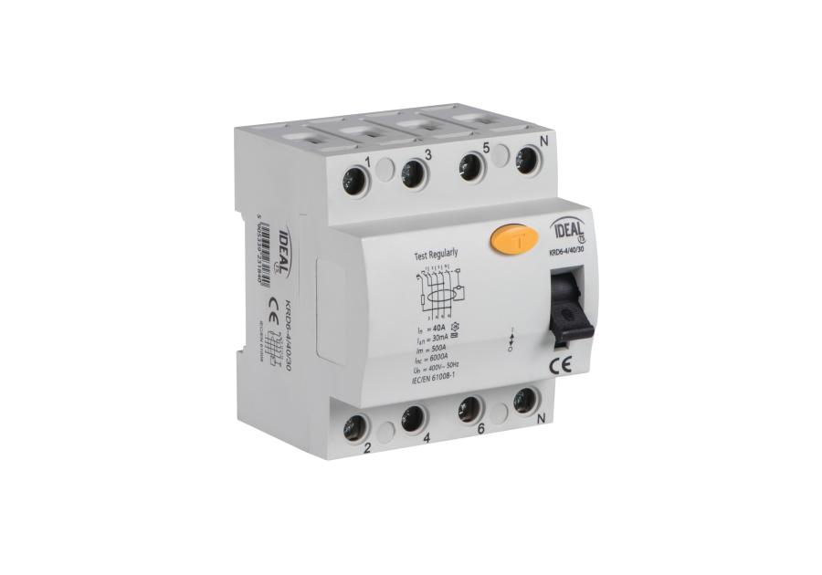 Zdjęcie: Wyłącznik różnicowoprądowy KRD6-4/40/30 ITS
