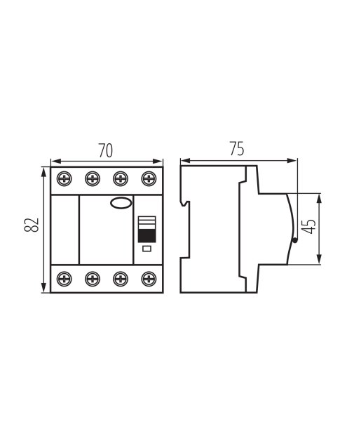 Zdjęcie: Wyłącznik różnicowoprądowy KRD6-4/40/30 ITS