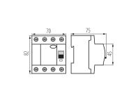 Zdjęcie: Wyłącznik różnicowoprądowy KRD6-4/40/30 ITS