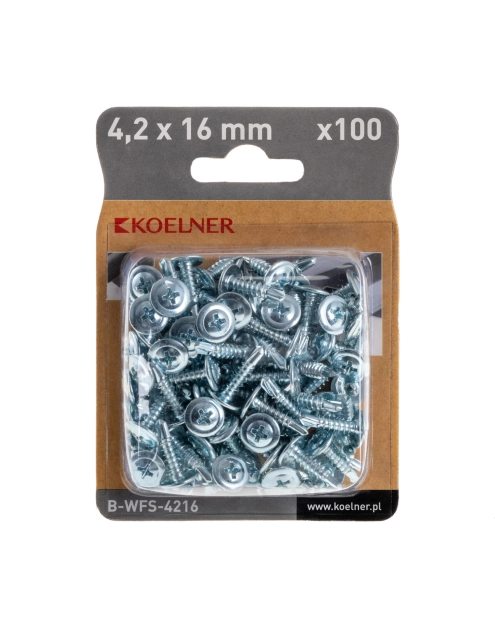Zdjęcie: Wkręt do cienkich blach i drewna 4,2x16 mm 100 szt. KOELNER