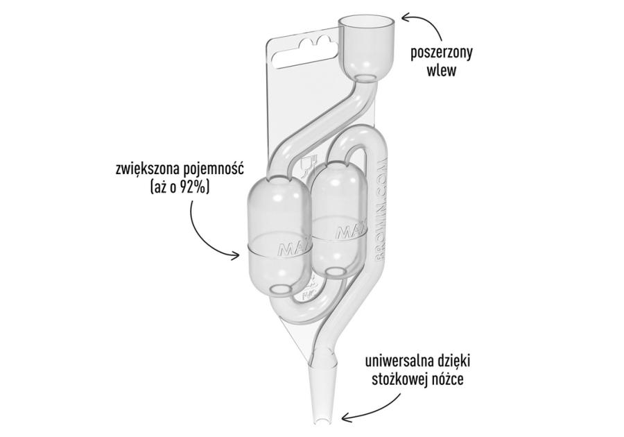 Zdjęcie: Rurka fermentacyjna plastikowa MAXI - v2 405600 BROWIN