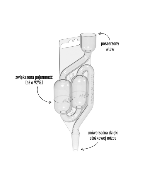 Zdjęcie: Rurka fermentacyjna plastikowa MAXI - v2 405600 BROWIN