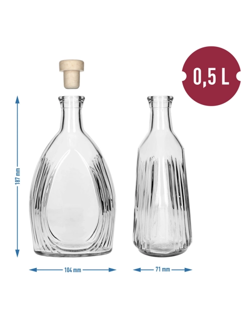 Zdjęcie: Butelka Bankietowa 500 ml z korkiem syntetycznym 631539 BROWIN