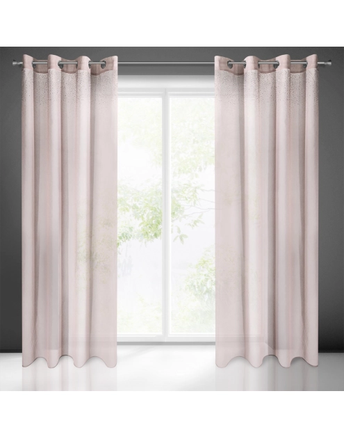 Zdjęcie: Firana gotowa Madlen 140x250 cm różowy EUROFIRANY