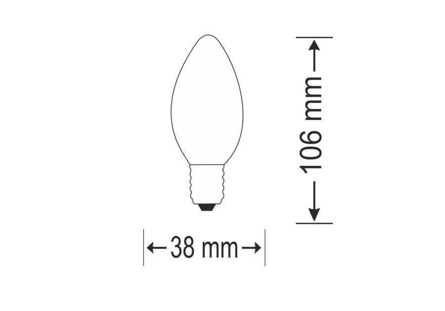 Zdjęcie: Żarówka LED C37 E14 6,3 W 560 lm pc+aluminium POLUX