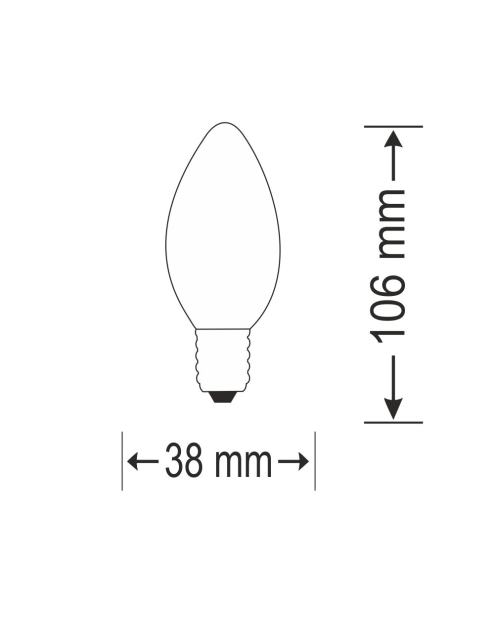 Zdjęcie: Żarówka LED C37 E14 6,3 W 560 lm pc+aluminium POLUX