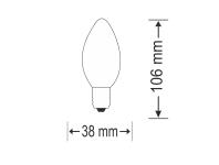 Zdjęcie: Żarówka LED C37 E14 6,3 W 560 lm pc+aluminium POLUX