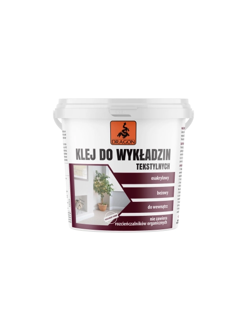 Zdjęcie: Klej do wykładzin podłogowych - osakrylowy 1 kg DRAGON