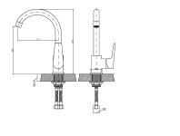 Zdjęcie: Bateria zlewozmywakowa Dokos biała INVENA