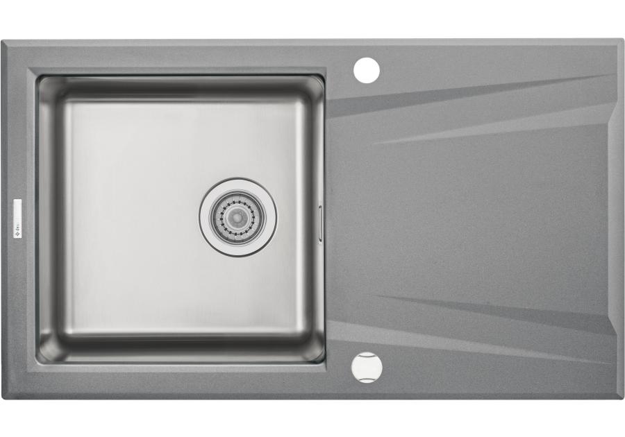 Zdjęcie: Zlewozmywak Prime szary metalik granito stal 860x500x220, space saver DEANTE