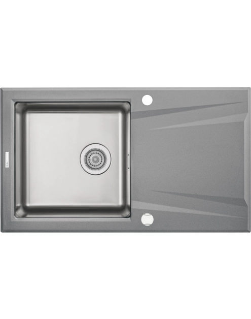 Zdjęcie: Zlewozmywak Prime szary metalik granito stal 860x500x220, space saver DEANTE