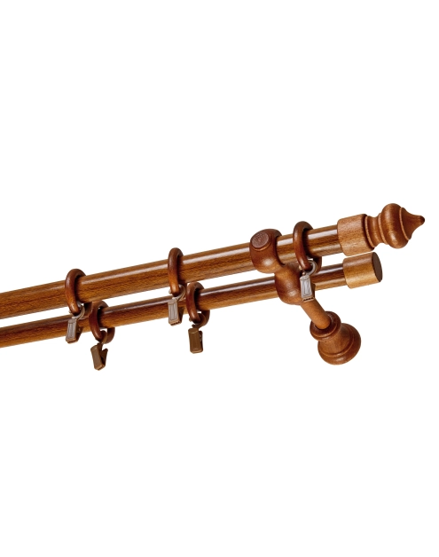 Zdjęcie: Karnisz podwójny 25/20 mm Agat 220 cm dąb GARDINIA