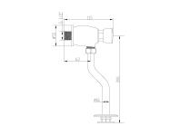 Zdjęcie: Zawór pisuarowy czasowy, samozamykający się bez regulacji Modena INVENA