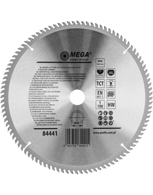 Zdjęcie: Piła tarczowa do drewna 300 100T 30 mm MEGA
