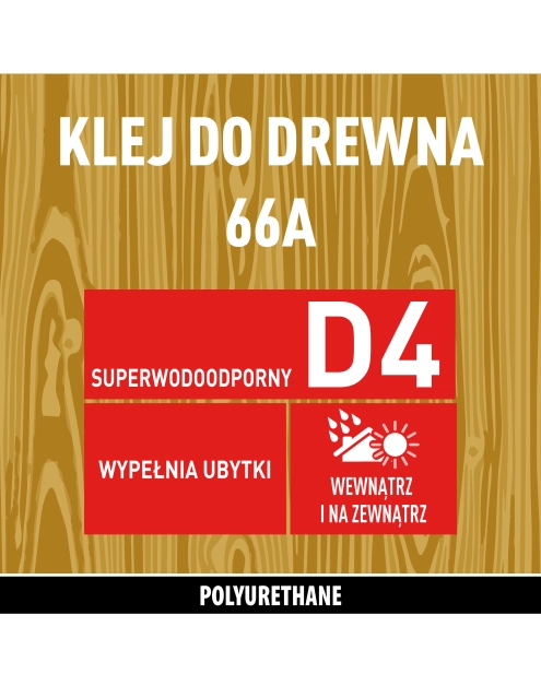 Zdjęcie: Klej do drewna wodoodporny poliuretanowy 66A - 250 g SOUDAL