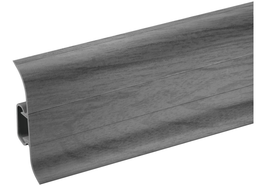 Zdjęcie: Listwa przypodłogowa PVC Premium Classic 22x59 mm; 2,20 m Dąb Szary Ciemny Mat CEZAR