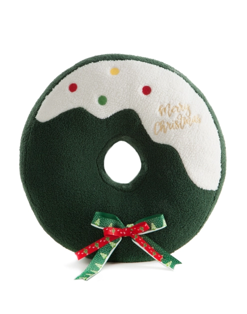 Zdjęcie: Poduszka dekoracyjna świąteczna 40x6x40 cm zielono-czerwona EUROFIRANY