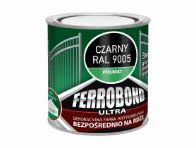 Farba antykorozyjna Ferrobond Ultra półmat czarny 0,25 L JURGA