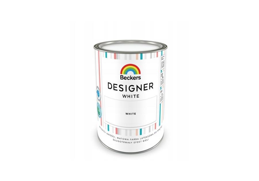 Zdjęcie: Farba lateksowa biała Beckers Designer White 1L Tikkurila BECKERS