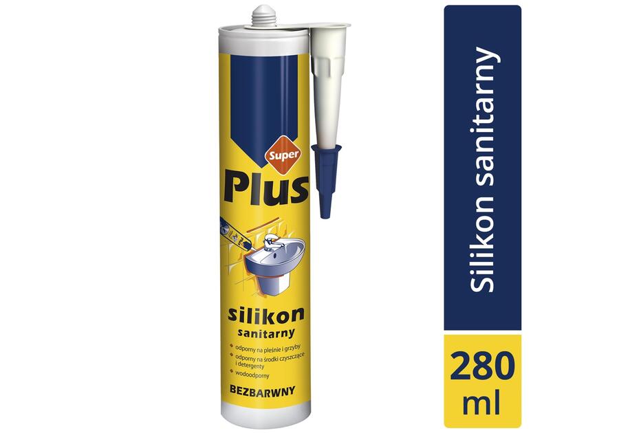 Zdjęcie: Silikon sanitarny bezbarwny 280 ml SUPER PLUS