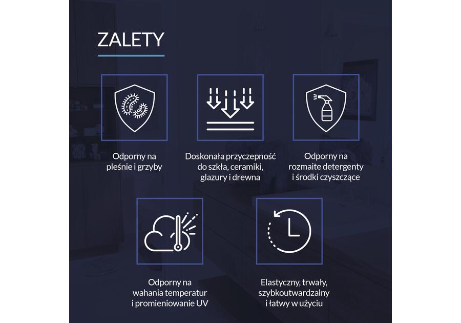 Zdjęcie: Silikon sanitarny bezbarwny 280 ml SUPER PLUS