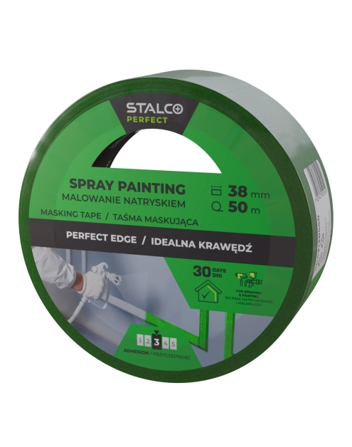 Zdjęcie: Taśma maskująca do malowania natryskiem 38 mm x 50 m PERFECT