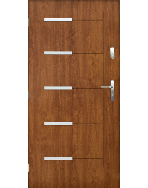 Zdjęcie: Drzwi zewnętrzne orlando złoty dąb 90l komplet PANTOR