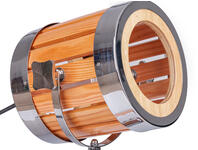 Zdjęcie: Lampa stołowa Margo 32x28x65 cm tuba w kolorze drewna VOLTENO
