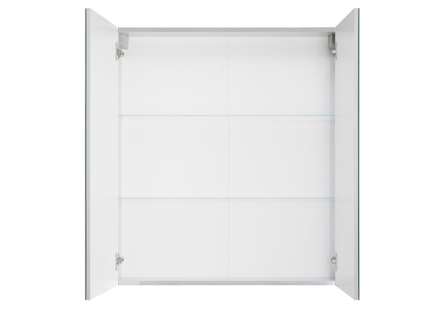Zdjęcie: Szafka lustrzana 80x90x16 cm, 2 drzwi, boki lustrzane, System c szary ASTOR